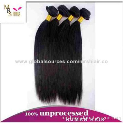 28" Unprocessed Black Color Silky Straight Peruvian Virgin Hair Weft
